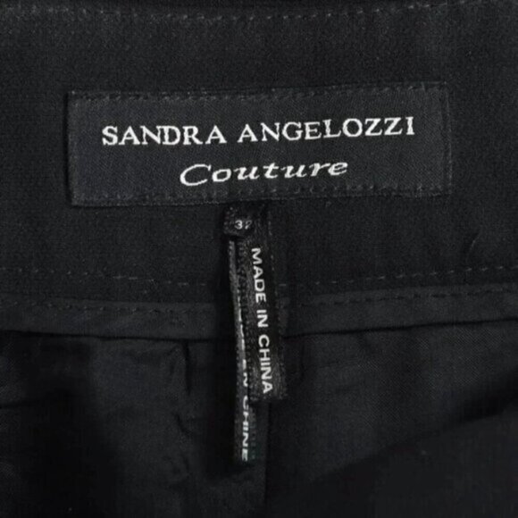 Sandra Angelozzi Couture Wide Leg Black Pants Lined Size 6 - Picture 5 of 10